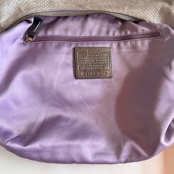 Coach Kristin Hobo Metallic Embossed Python - Picture 8 of 9